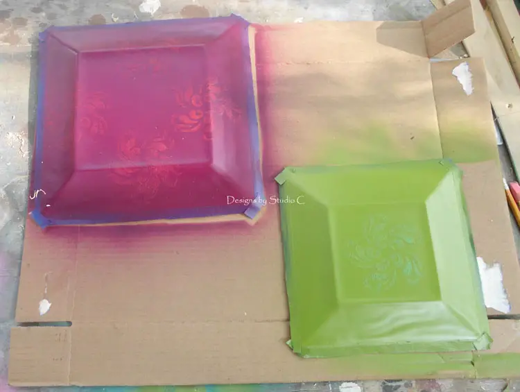 how to make cake stand glass plates spray paint back of plate