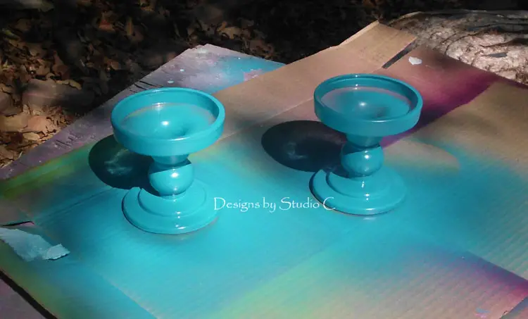 how to make cake stand glass plates spray paint candle holder bases