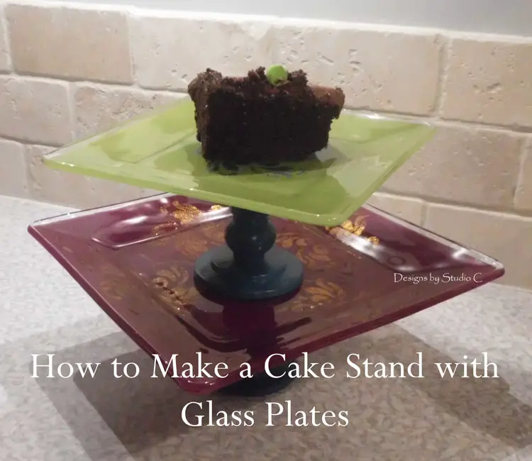 how to make cake stand glass plates