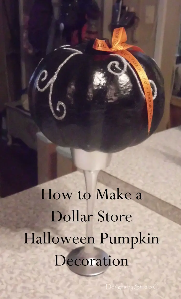dollar store halloween pumpkin 