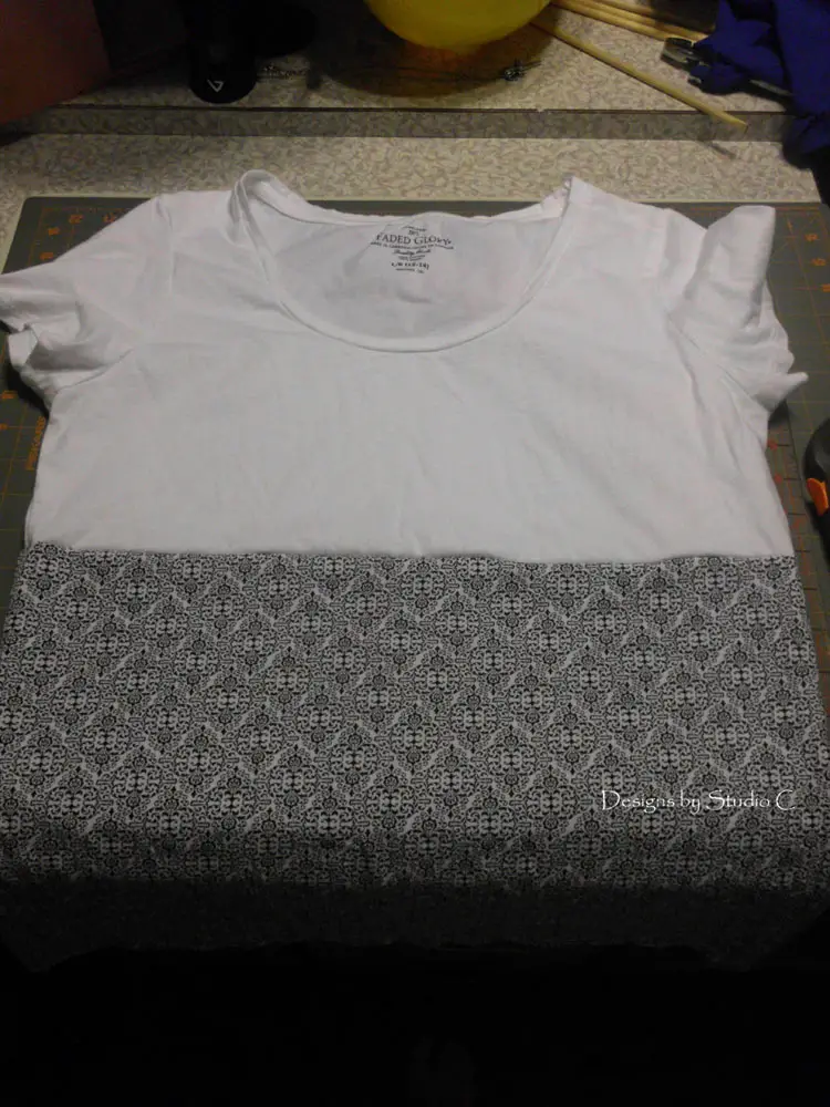 another tshirt makeover sew to upper portion