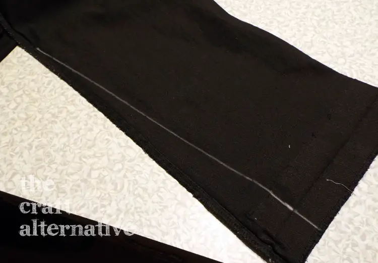 how to taper pants legs chalk line for sewing