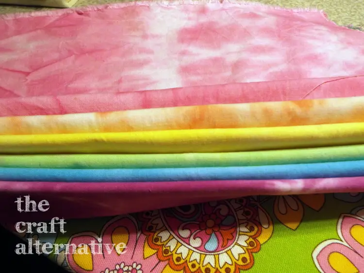 How to Tie Dye Fabric for a Quilt dried and pressed fabric