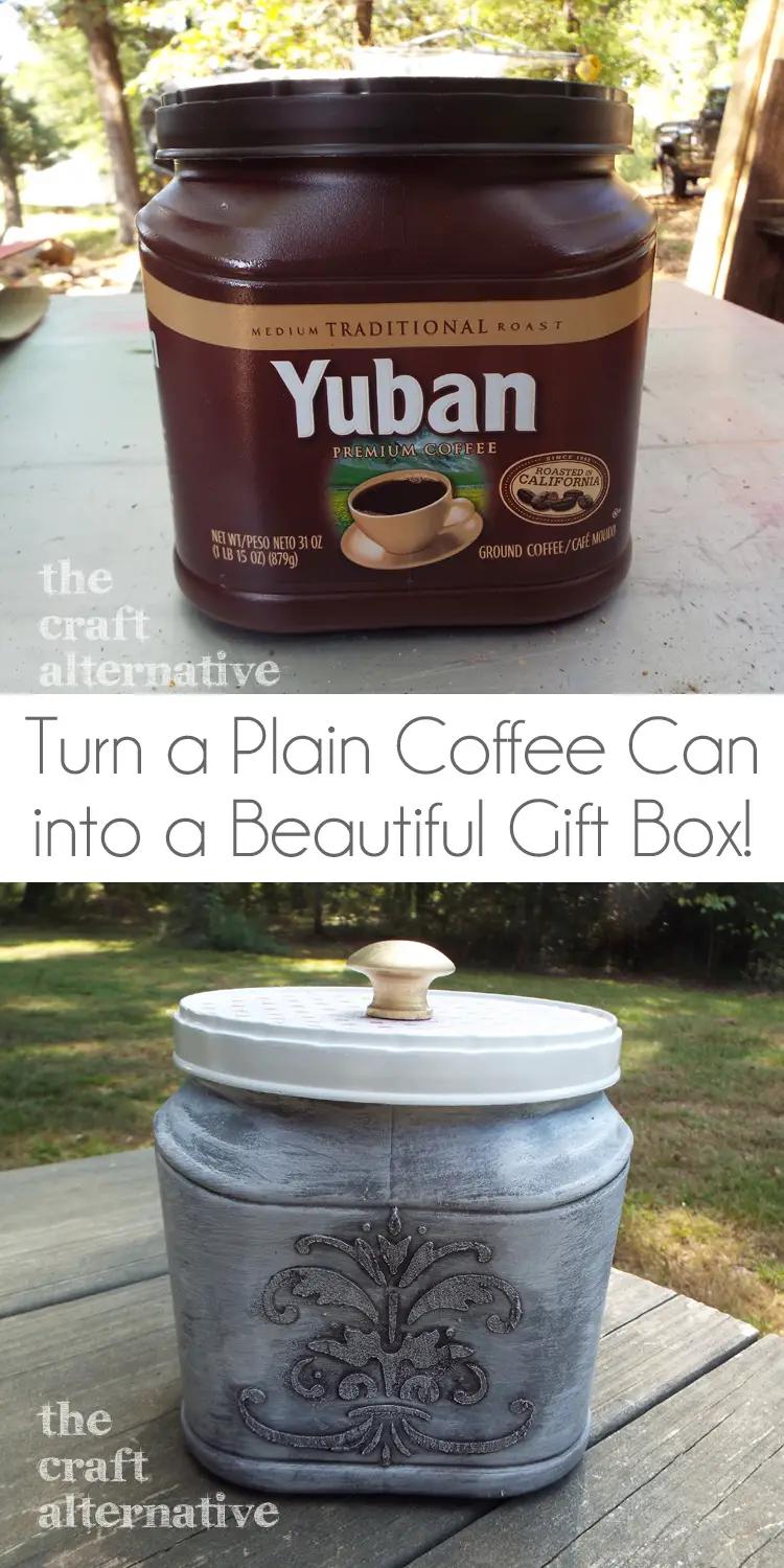 gift box using plastic coffee can