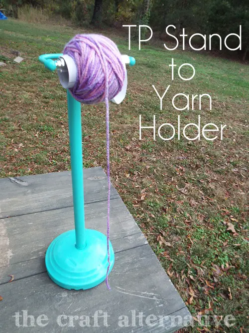 Make a Yarn Holder with a Toilet Paper Stand 