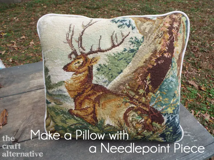 Make a Pillow with a Needlepoint Piece 