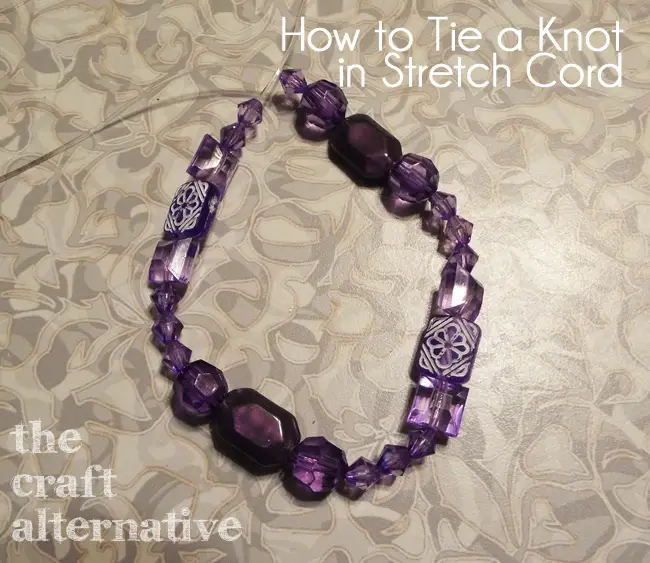 how to tie a knot in stretch cord