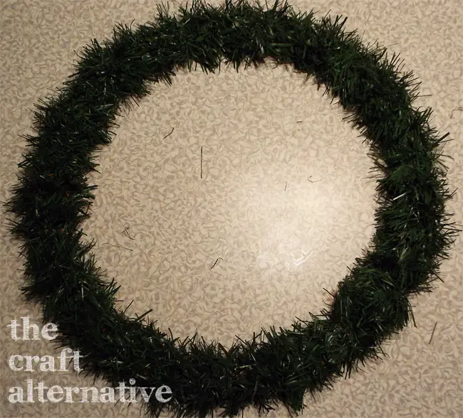 how to make a peace symbol wreath wrap garland around frame