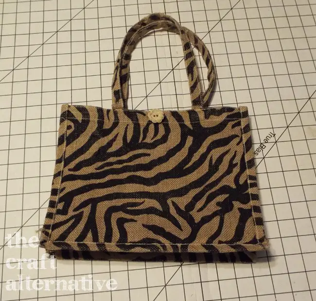 How to Make a Lined Burlap Lunch Bag_Old Lunch Bag