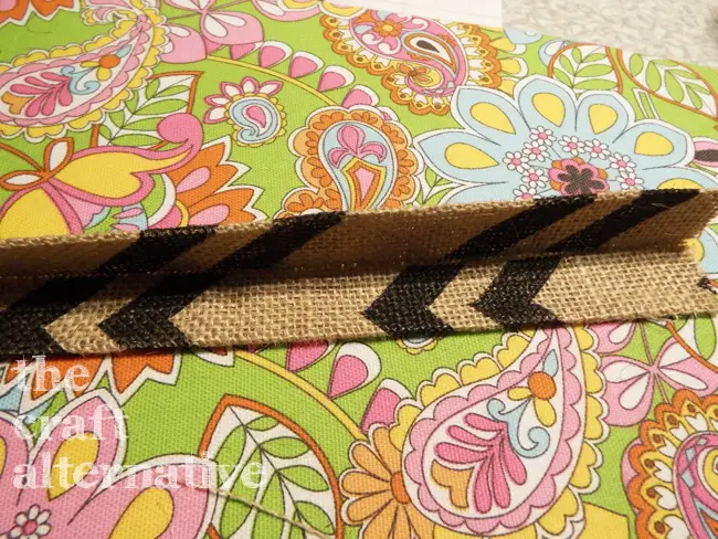 How to Make a Lined Burlap Lunch Bag_Strap Fold