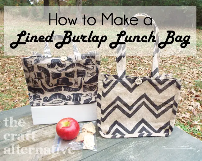 How to Make a Lined Burlap Lunch Bag_Caption