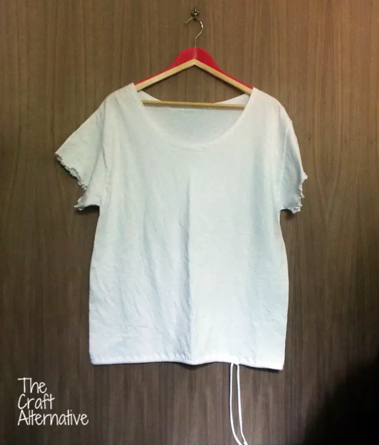 Refashioned and Tie-Dyed T-shirt_Before Dye