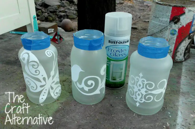 Easy to Make Frosted Jar Lanterns_Frosted Paint