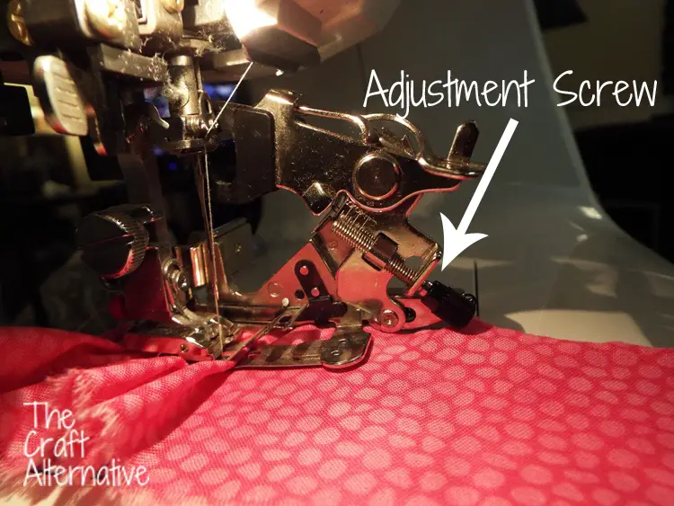 How to Use a Ruffler on a Sewing Machine_Adjustment Screw