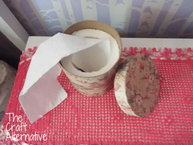DIY Decoupage Tissue Box-Top View