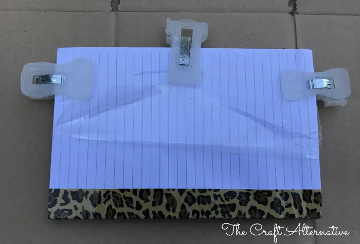 how to make a ribbon notebook_clips on paper