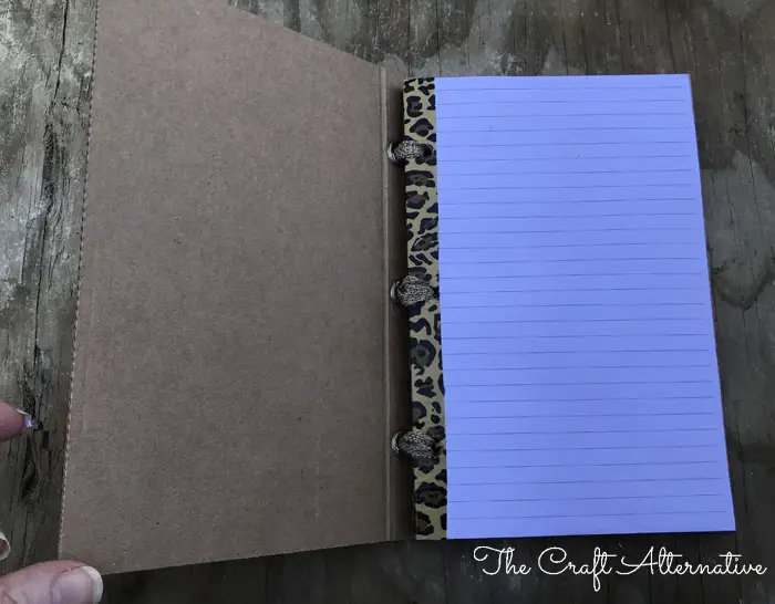 how to make a ribbon notebook_open